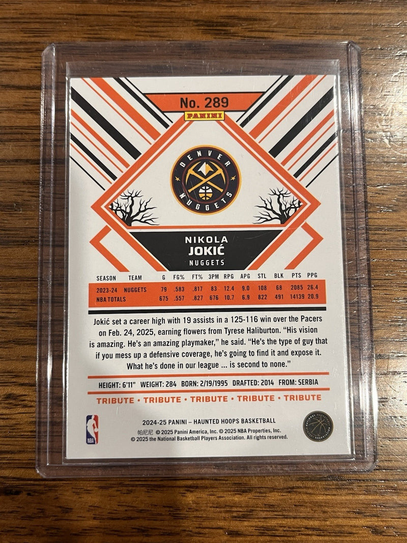 Panini 2024 25 Haunted Hoops Nikola Jokić Tribute Denver Nuggets 2892