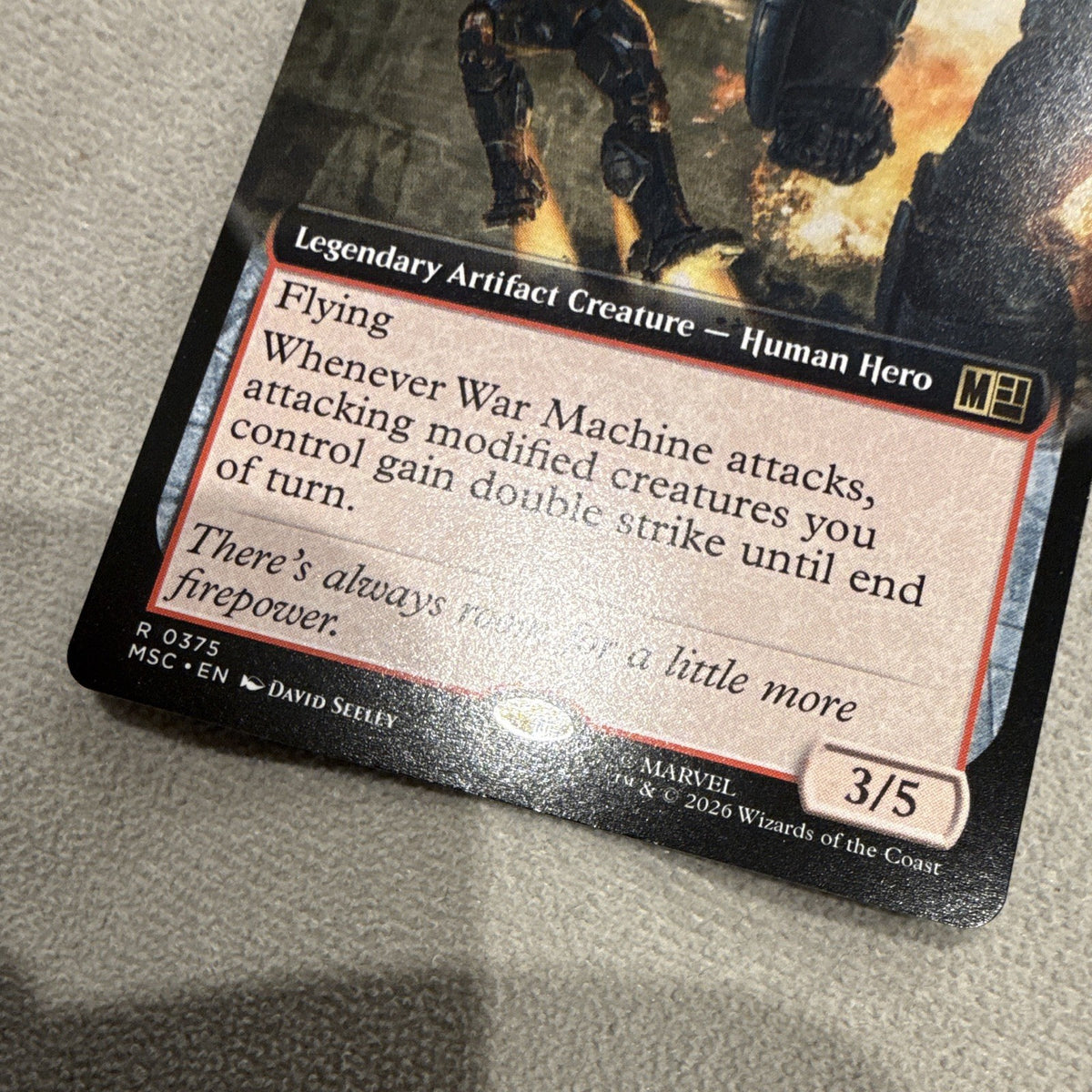 War Machine, Avenging Arsenal Rare Marvel Legendary Artifact Creature Red R03753