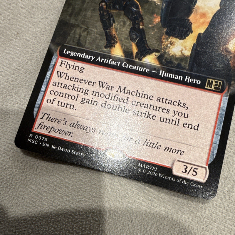 War Machine, Avenging Arsenal Rare Marvel Legendary Artifact Creature Red R03753