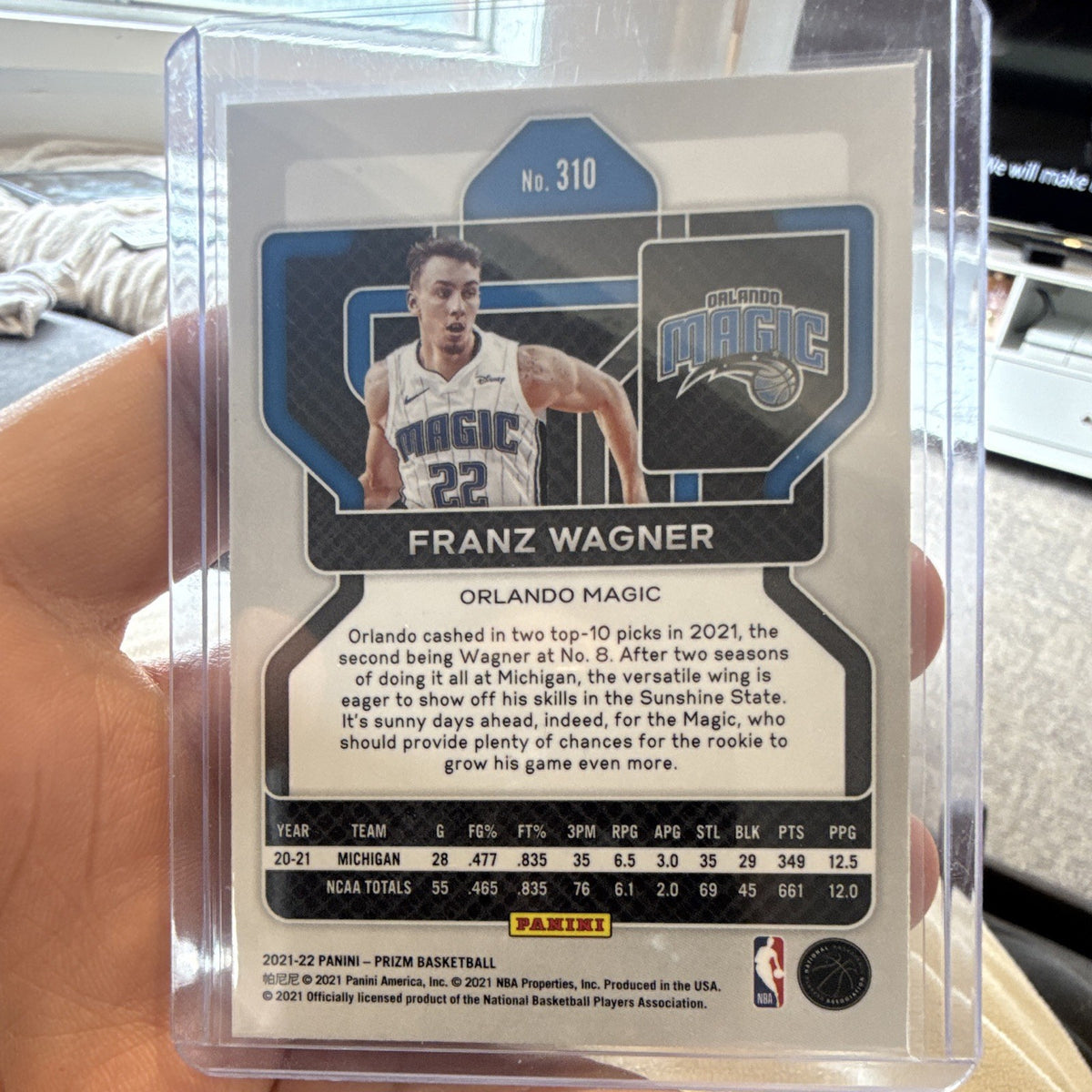 2021 22 Panini Prizm Franz Wagner Rookie Card #310 Orlando Magic1
