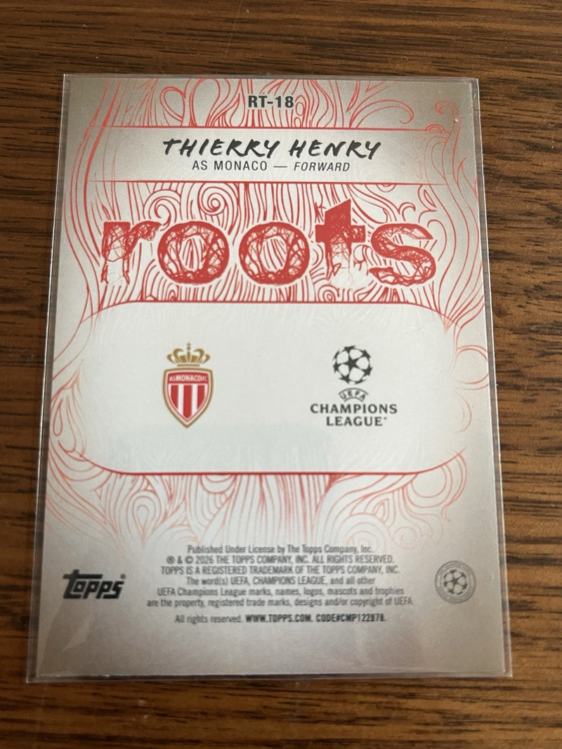 Topps Thierry Henry Roots RT 18 AS Monaco UEFA Champions League Insert2