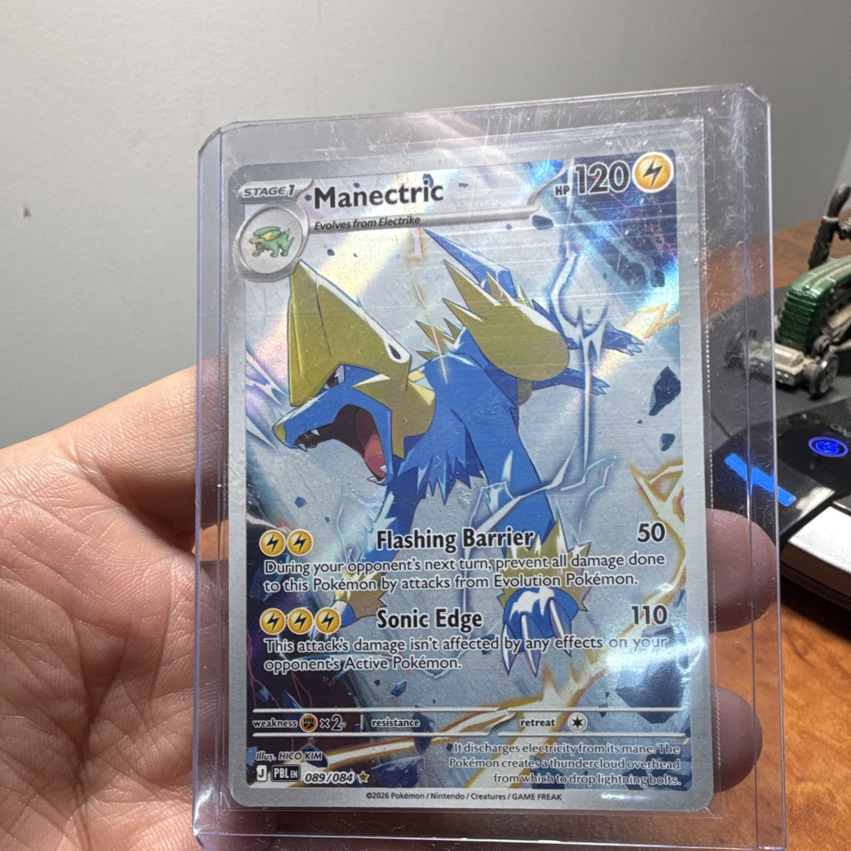 Manectric Pokémon TCG Pokémon Holo Rare PBL 089/084 Stage 1 HP 120 English0