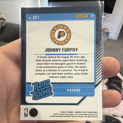 Panini Donruss Optic 2024-25 Johnny Furphy Rated Rookie #261 Pacers1