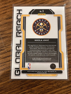 Panini Prizm Global Reach Nikola Jokić Denver Nuggets No. 3 2021 222