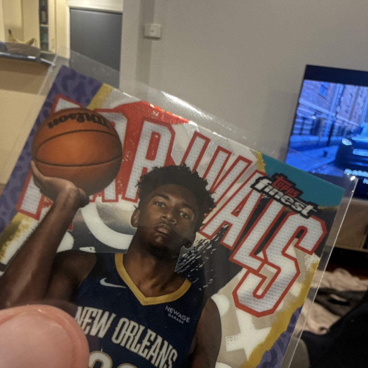 Topps 2025 26 Finest Basketball Arrivals A 13 Derik Queen RC Pelicans2