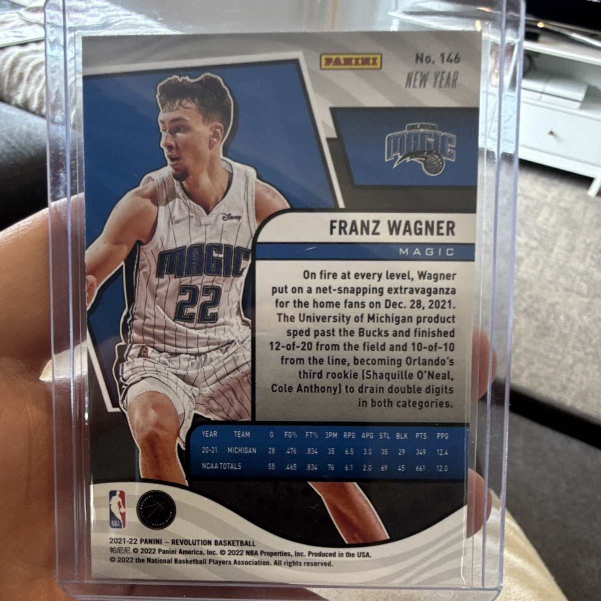 Panini Revolution 2021 22 New Year #146 Franz Wagner Rookie Orlando Magic1