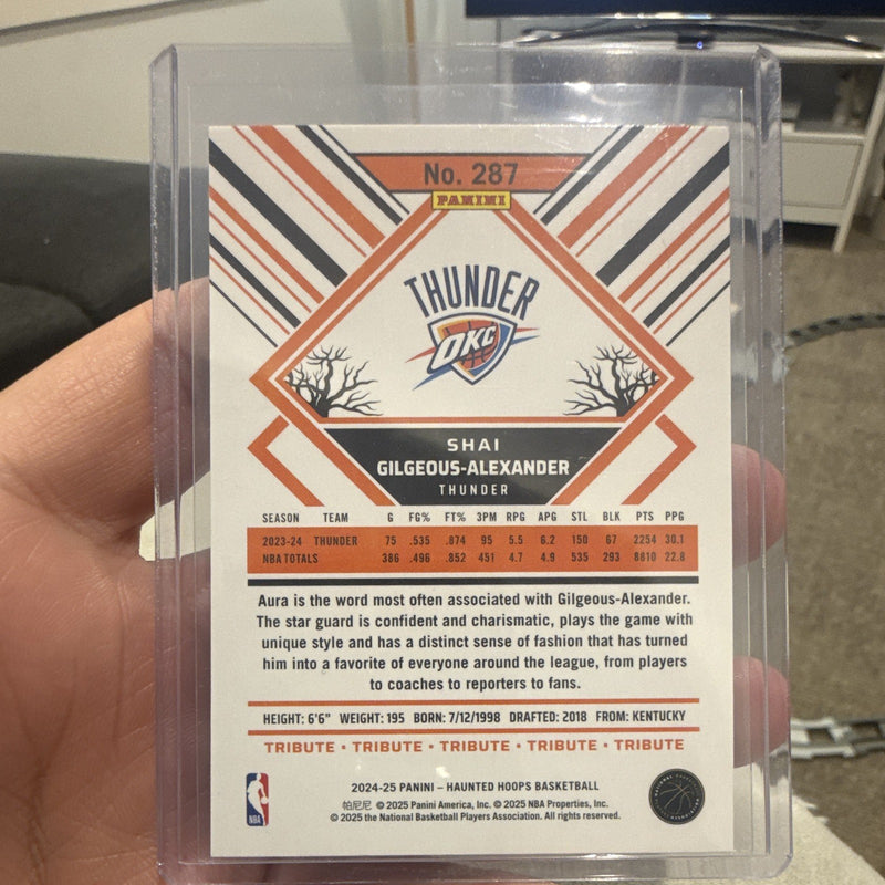 Panini Haunted Hoops Tribute Shai Gilgeous Alexander Thunder 2871