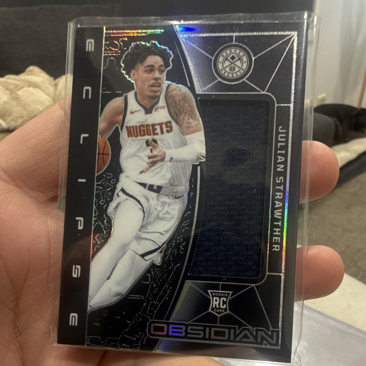 Panini Obsidian Julian Strawther RC Patch Denver Nuggets EM JST 112/2490