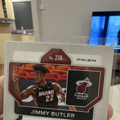 Panini 2021 22 Prizm Jimmy Butler Miami Heat #236 Red Sparkle Parallel2