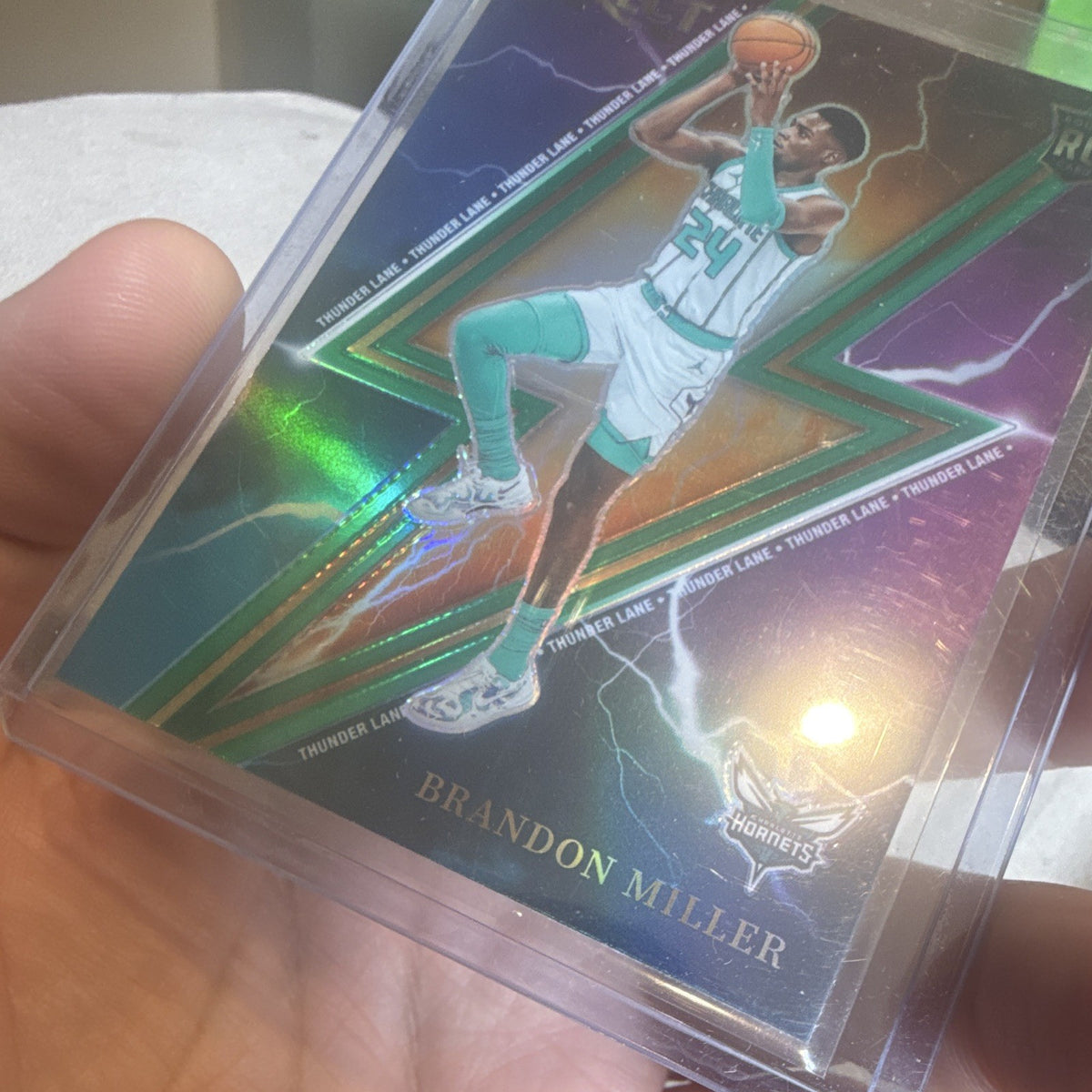 Panini Select 2023 24 Thunder Lane #12 Brandon Miller Rookie Insert Hornets3