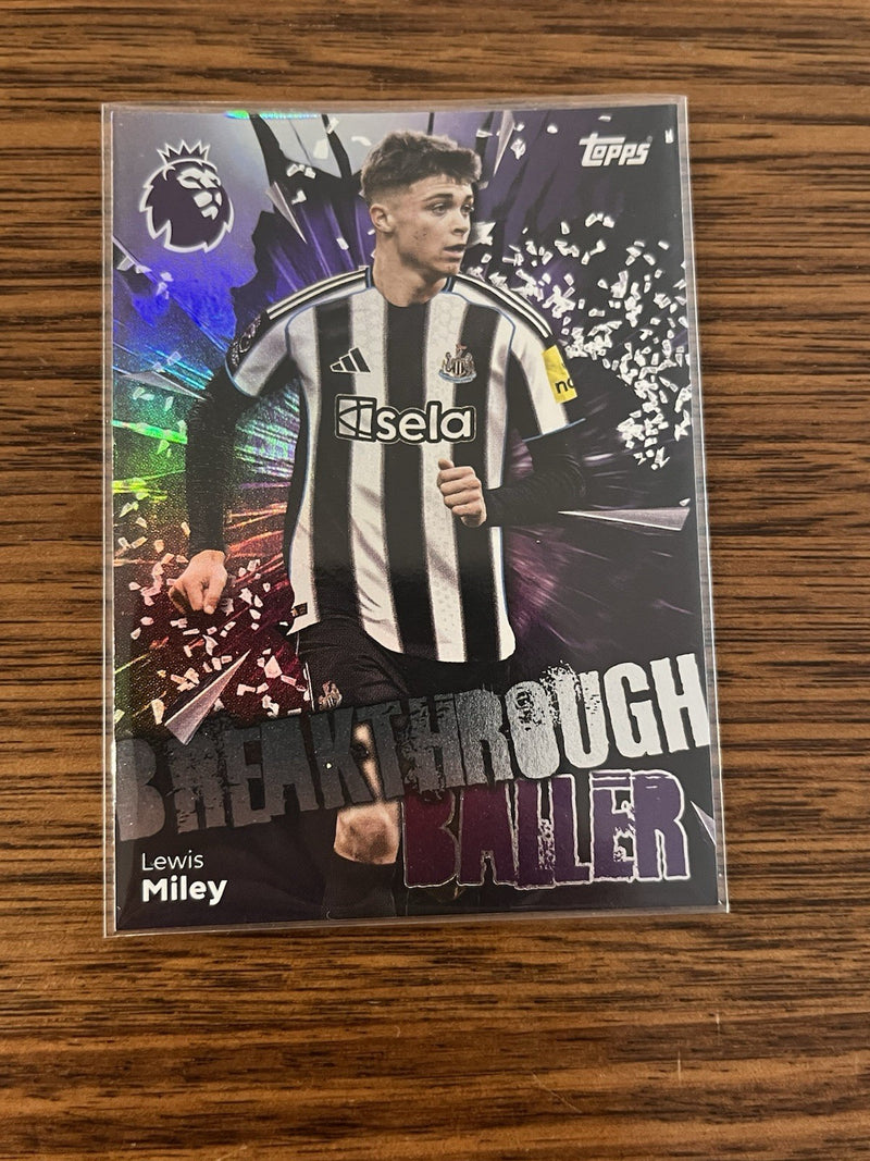 Topps Lewis Miley Breakthrough Baller Insert Premier League 234 2025/26 NUFC0