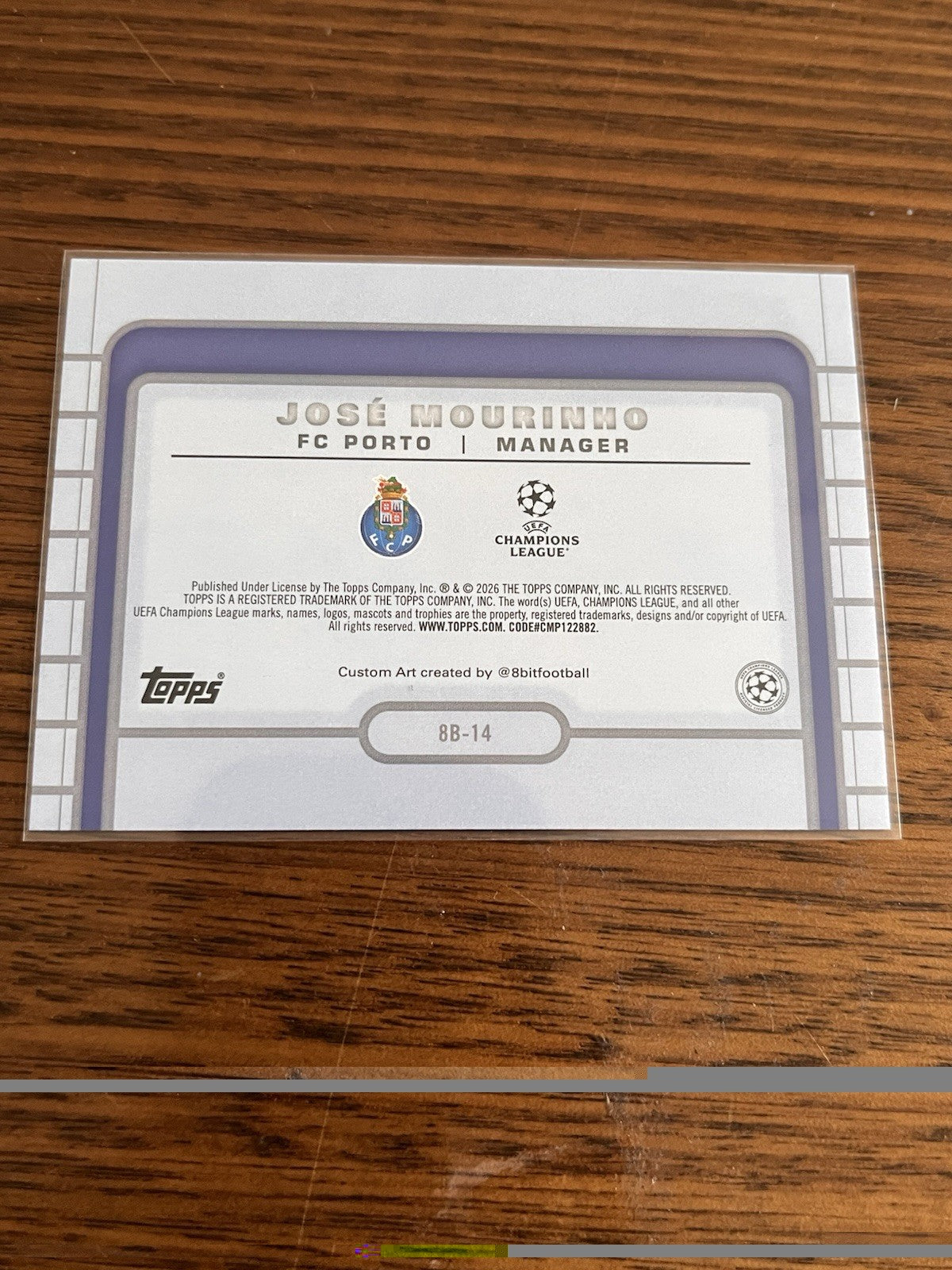 Topps José Mourinho Insert UEFA Champions League FC Porto Manager 8B 142