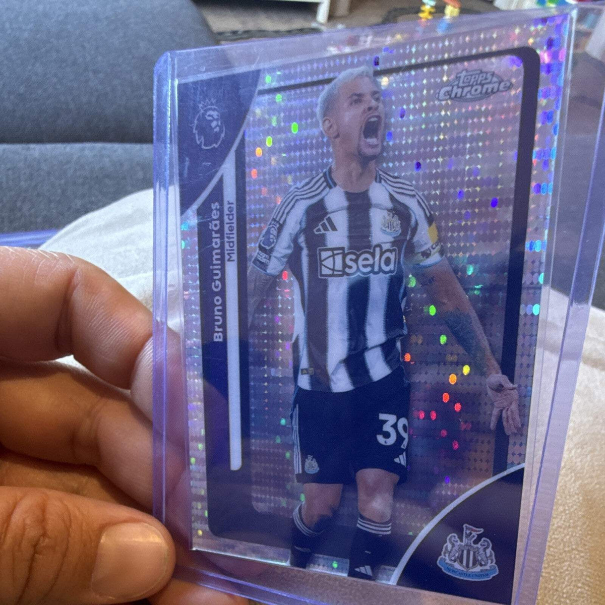 Topps Chrome Bruno Guimarães Parallel/Variety Newcastle United 1431