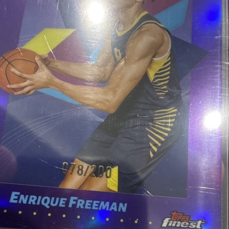 Enrique Freeman Topps Finest Rookie Purple 78/200 #39 Indiana Pacers4
