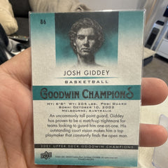 Upper Deck Josh Giddey Base Set 2021 Goodwin Champions #86 OKC Thunder1