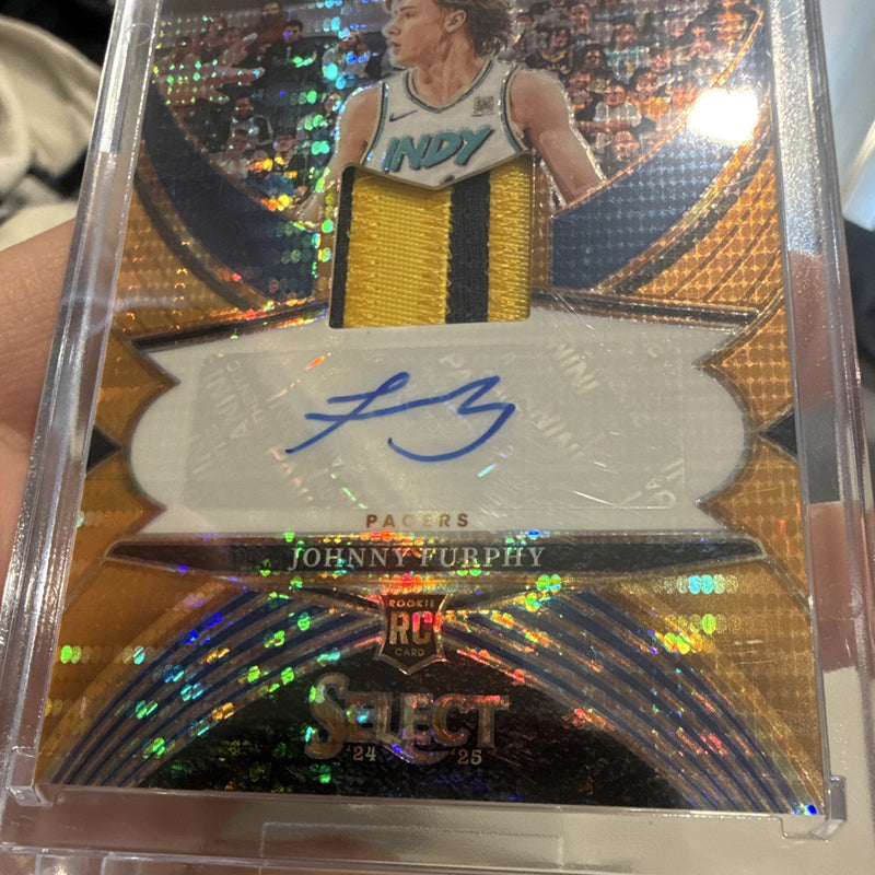 Panini Select 2024-25 Johnny Furphy Pacers Rookie Patch Auto RJA-FUR 22/301