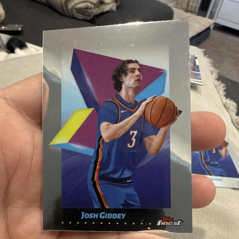 Topps Finest 2023 24 Josh Giddey #16 Oklahoma City Thunder NBA Card0