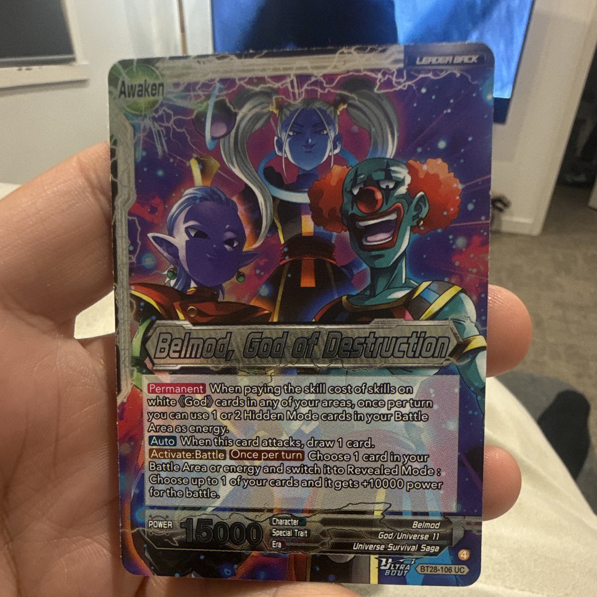 Bandai Dragon Ball Super Belmod, God of Destruction Leader Foil BT28-106 UC0