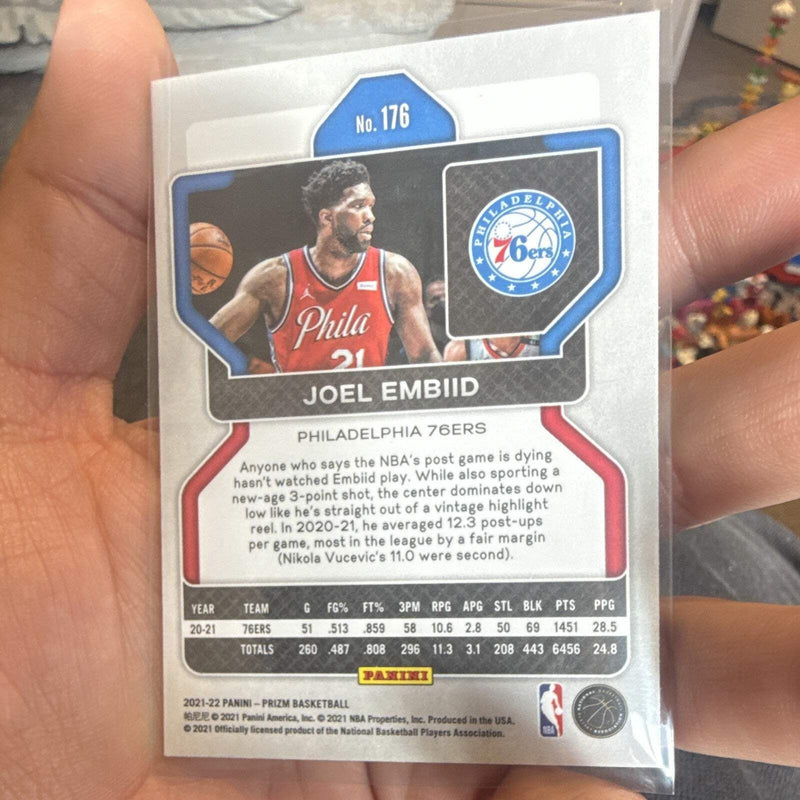 Panini 2021 22 Prizm Joel Embiid Base Set Philadelphia 76ers #1761