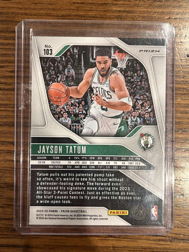 Panini 2024 25 Prizm Basketball Jayson Tatum Boston Celtics #103 Parallel2