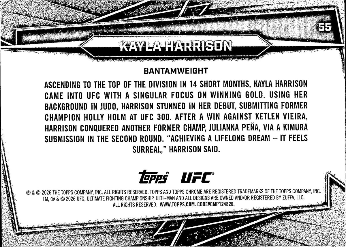 Kayla Harrison Base 55 Topps Chrome NM1