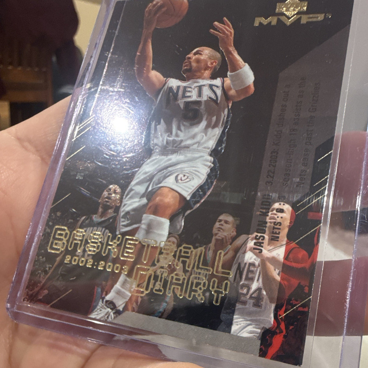 Upper Deck MVP Basketball Diary BD5 Jason Kidd New Jersey Nets 2002 03 Insert3