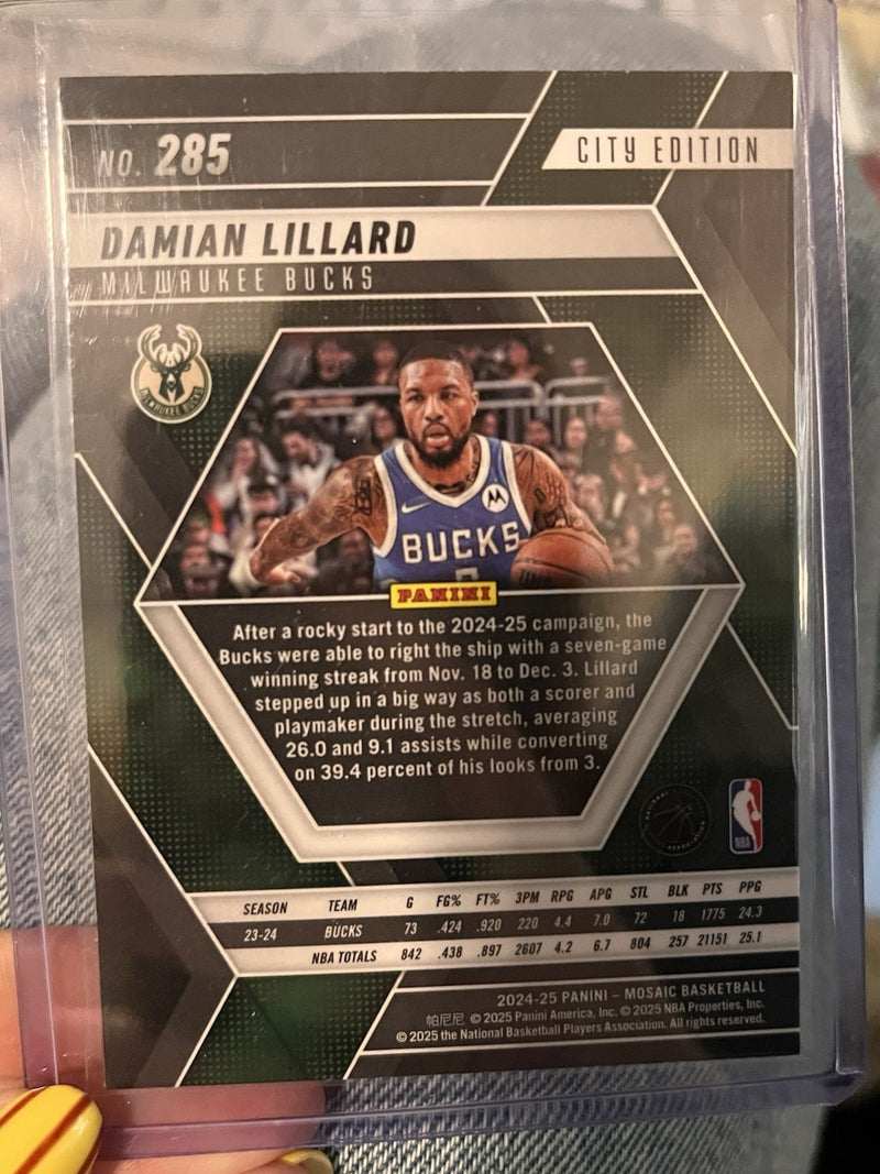 Panini Mosaic 2024-25 City Edition Insert Damian Lillard Bucks #2852