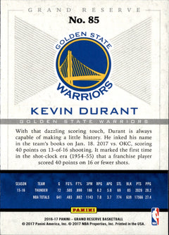 Kevin Durant Base Panini Grand Reserve 85 NM1