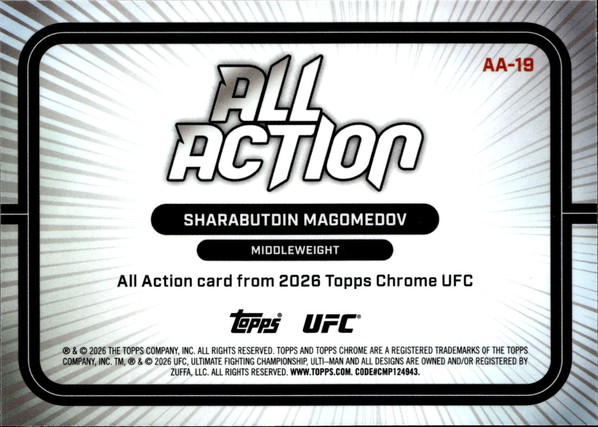 Sharabutdin Magomedov All Action AA 19 Topps Chrome UFC   All Action NM1