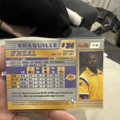 1997 Topps Bowman's Best Base Shaquille O'Neal Los Angeles Lakers #701