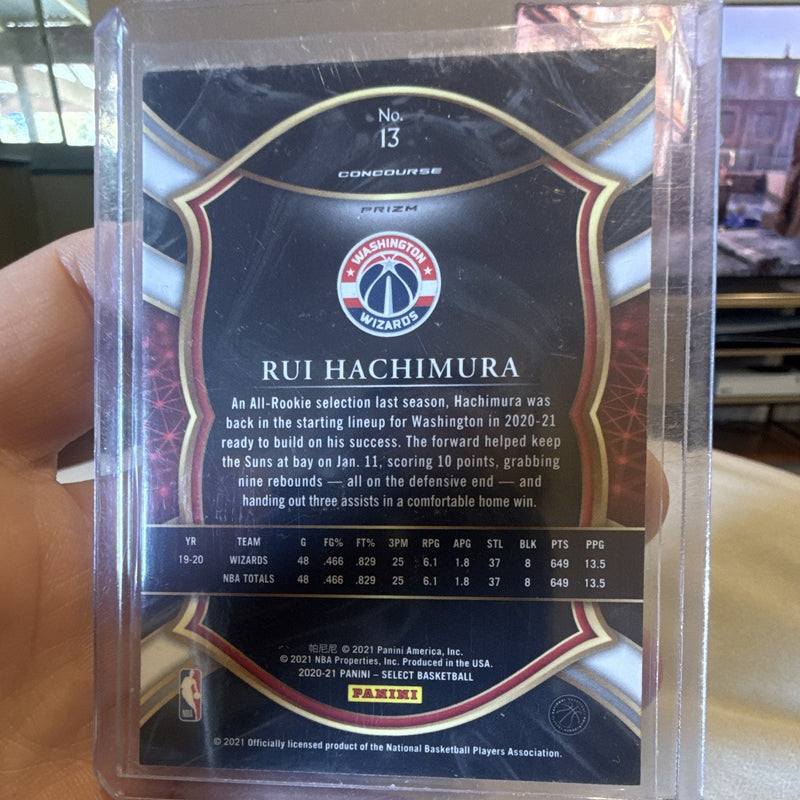Panini Select 2020 21 Concourse Prizm Rui Hachimura Wizards #131