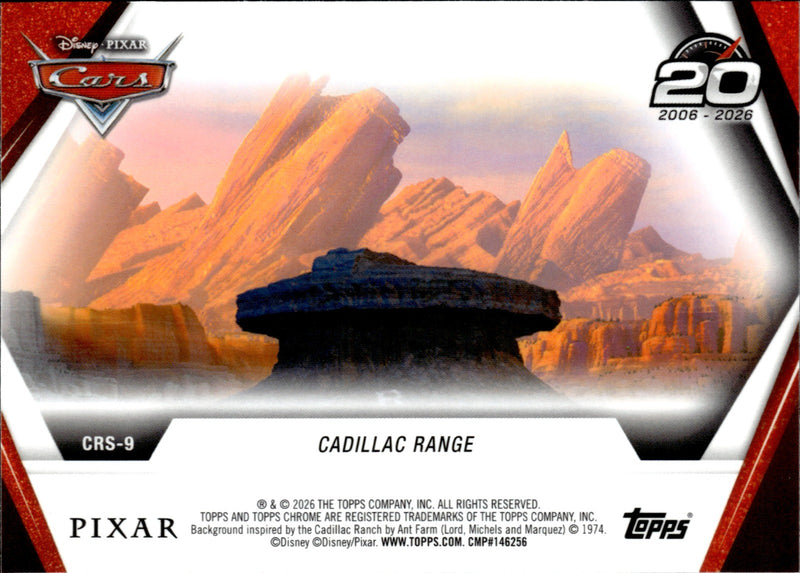 Cadillac Range Base Topps Chrome Disney   Cars 20th Anniversary CRS 9 NM1
