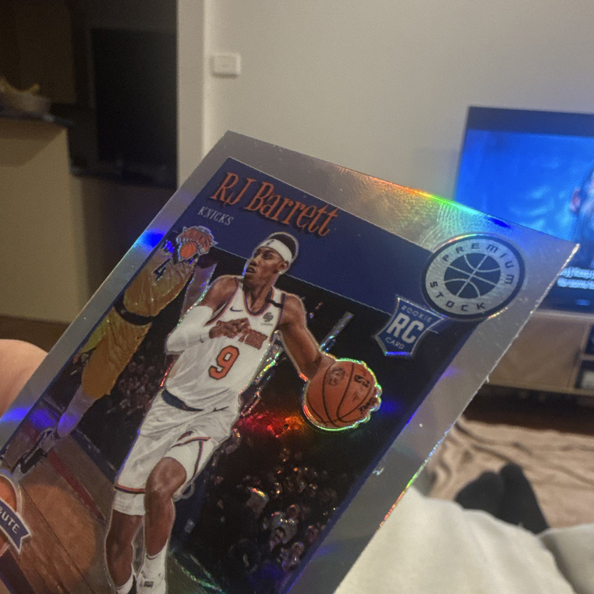 Panini 2019 20 NBA Hoops Premium Stock Tribute RJ Barrett Rookie #298 Knicks2