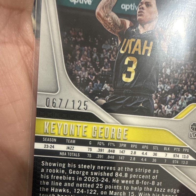 Panini Prizm 2024 25 Keyonte George Utah Jazz Orange Disco #87 067/1252