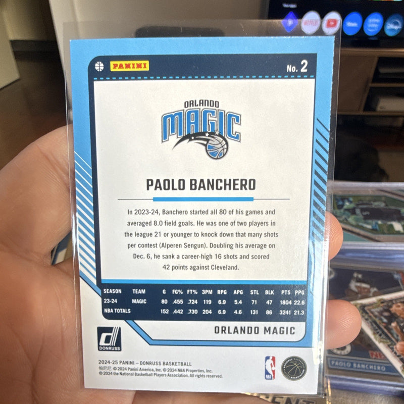 Panini Donruss 2024 25 Paolo Banchero Base Set No. 2 Orlando Magic1