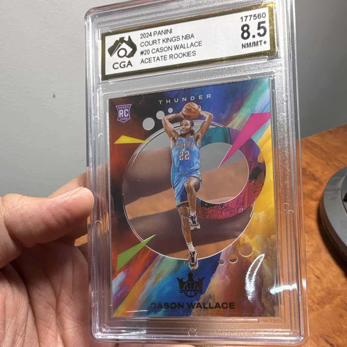 Panini Court Kings 2023 24 Acetate Rookies #20 Cason Wallace CGA 8.50