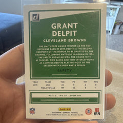 2020 Panini Donruss Football Grant Delpit Cleveland Browns Rookie RC #2721
