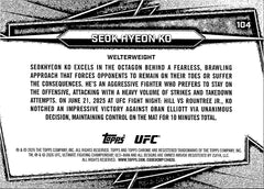 Seok Hyeon Ko Negative Refractor 104 Topps Chrome UFC   Negative Refractor NM1