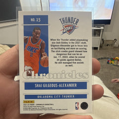 Panini 2021 22 Chronicles Shai Gilgeous Alexander #15 OKC Thunder1