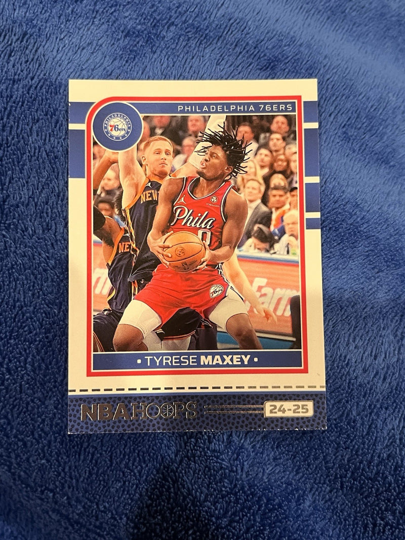 Panini 2024 25 NBA Hoops Tyrese Maxey Base Set Philadelphia 76ers #840