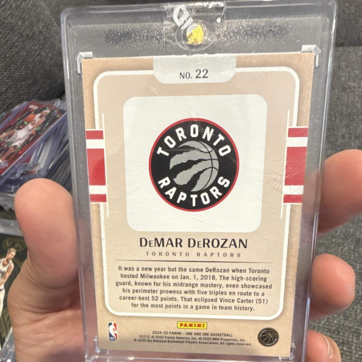 Panini DeMar DeRozan 2024 25 One and One Points record 10/52 #jerseymatch3