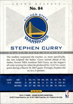 Stephen Curry Base Panini Grand Reserve 84 NM1