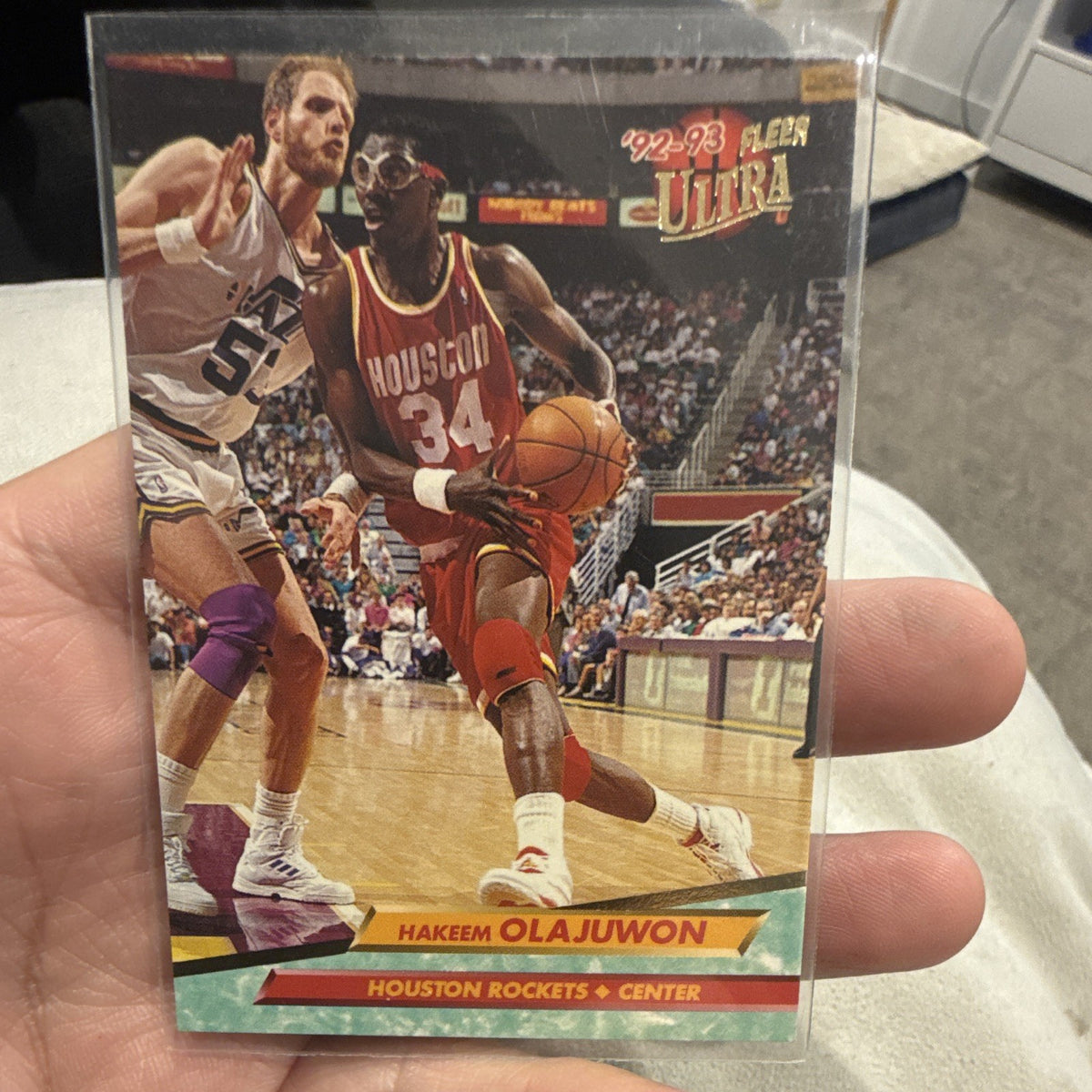 Hakeem Olajuwon 1992 93 Fleer Ultra Base Set #72 Houston Rockets0