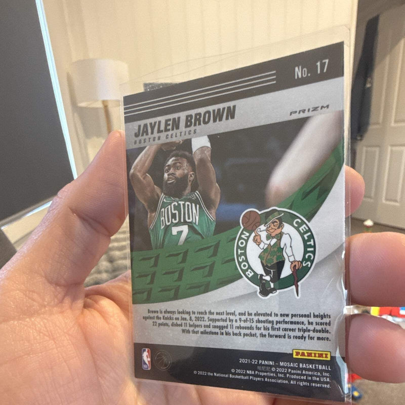 Panini 2021 22 Mosaic Jaylen Brown Elevate Prizm No. 17 Boston Celtics2