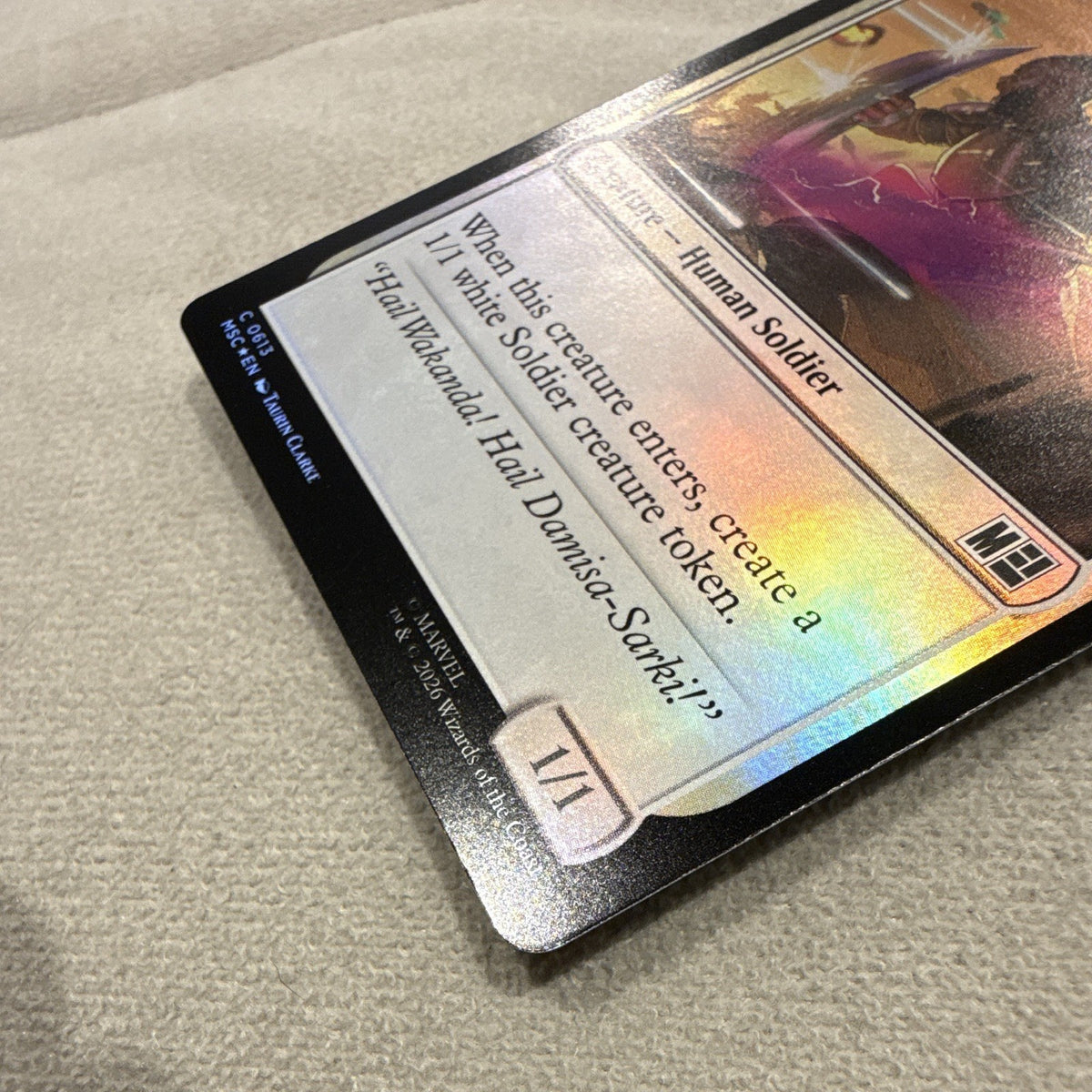 Wakandan Shield Guard Foil Common Marvel Super Heroic White C 06133