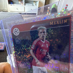 Topps Merlin UEFA UCL Gianluca Prestianni Rookie #90 SL Benfica1
