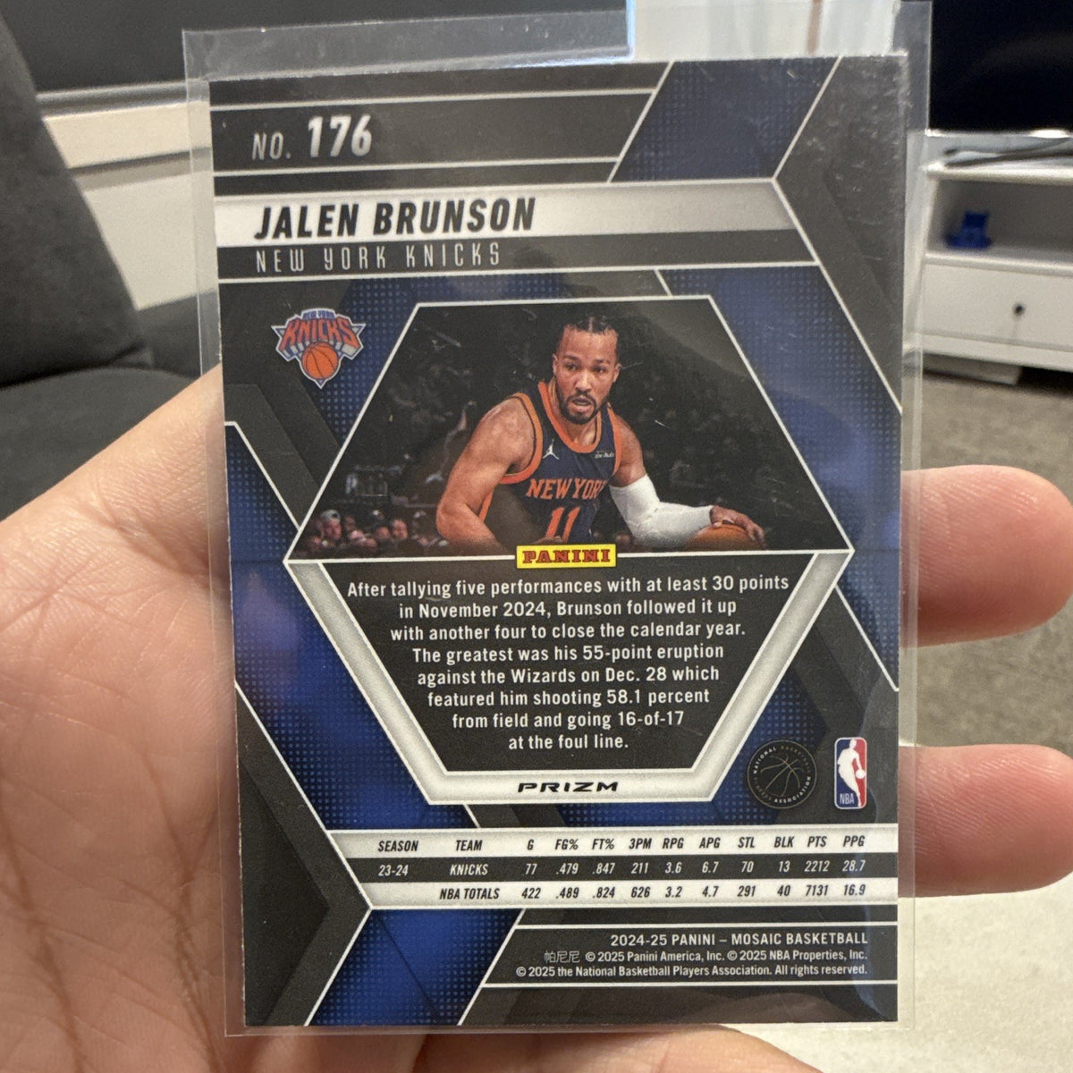 Panini 2024 25 Mosaic Basketball Jalen Brunson Knicks #176 Green Mosaic1