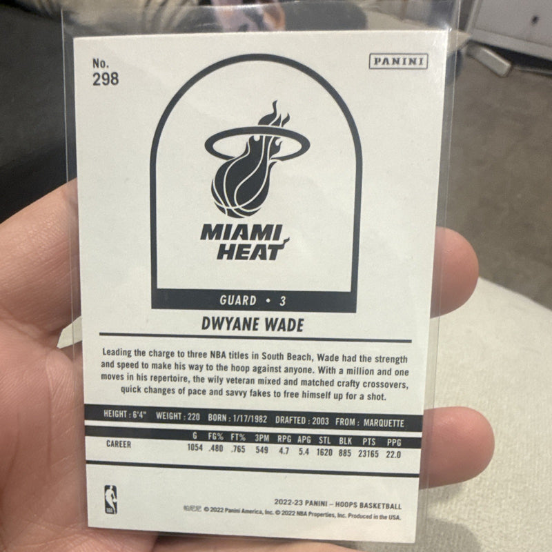 Panini 2022 23 NBA Hoops Dwyane Wade Base Set #298 Miami Heat1
