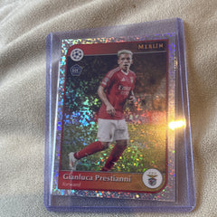 Topps Merlin UEFA UCL Gianluca Prestianni Rookie #90 SL Benfica3