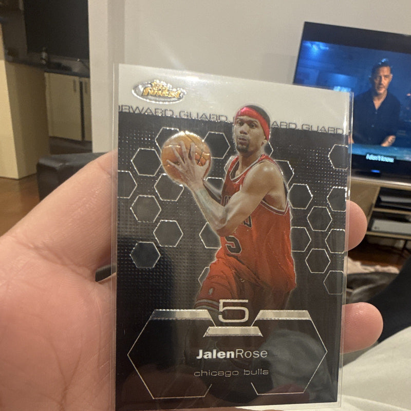 Topps Finest Jalen Rose Chicago Bulls 2001 02 #26 Basketball Trading Card0